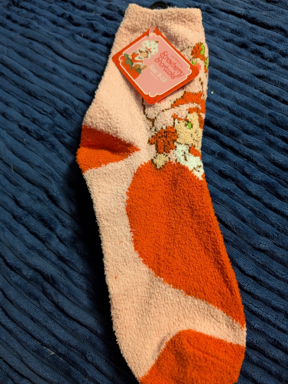 🟢 Strawberry Shortcake Cozy Fuzzy Socks - Pink & Red
